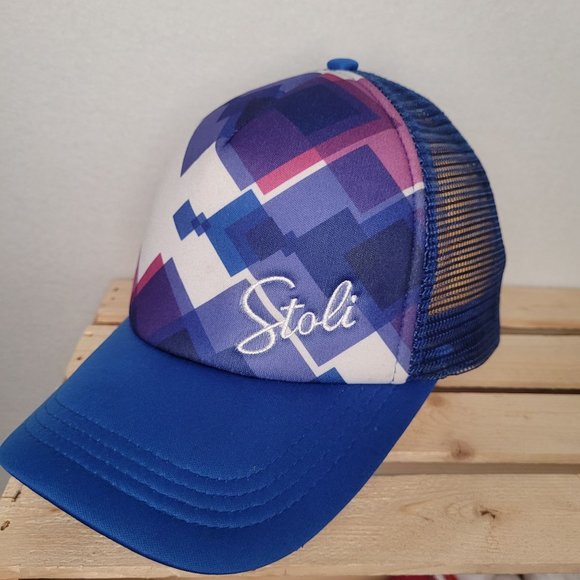Stoli Trucker Hat Blue Mesh Snap Back - Picture 2 of 9